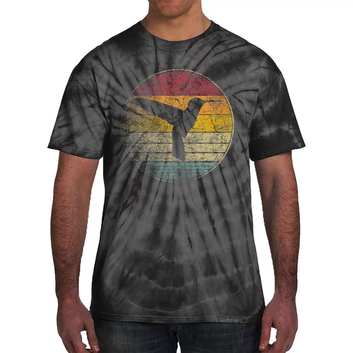 Hummingbird Bird Gift Retro Style Tie-Dye T-Shirt