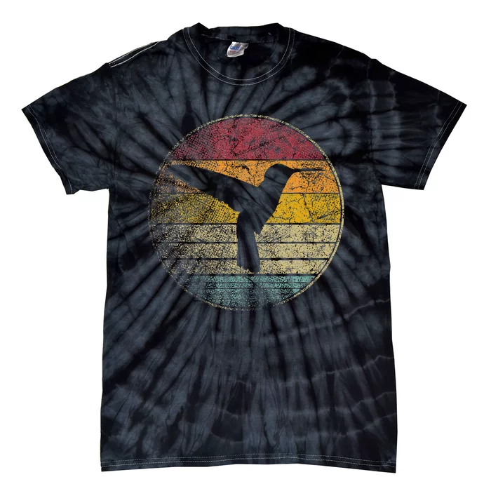 Hummingbird Bird Gift Retro Style Tie-Dye T-Shirt