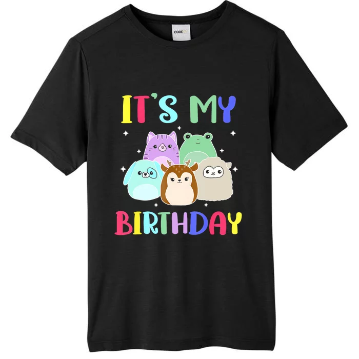 Happy Birthday Girl Squish Squad Mallow Cute ChromaSoft Performance T-Shirt