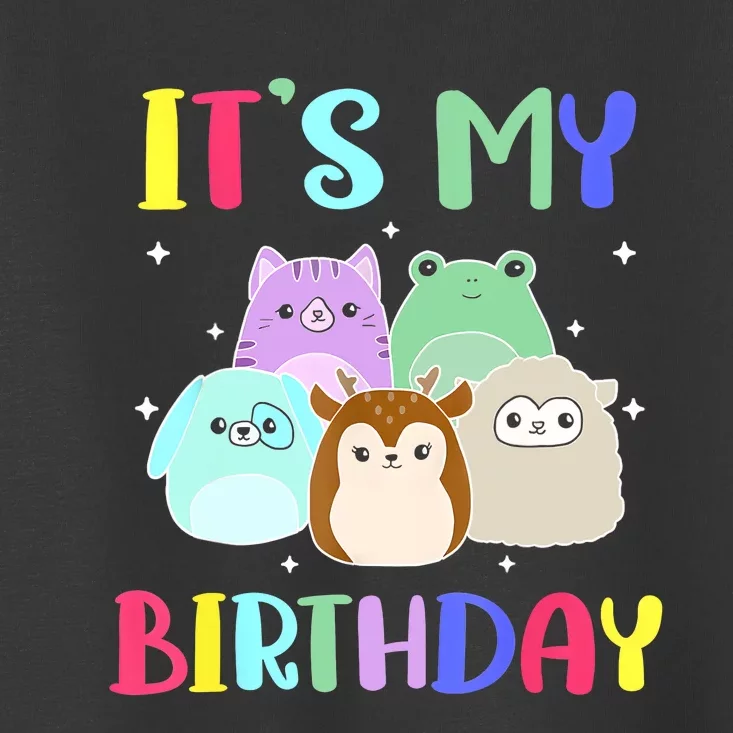 Happy Birthday Girl Squish Squad Mallow Cute Toddler T-Shirt