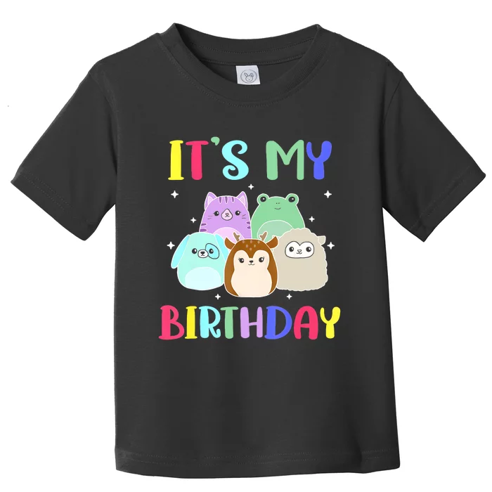 Happy Birthday Girl Squish Squad Mallow Cute Toddler T-Shirt