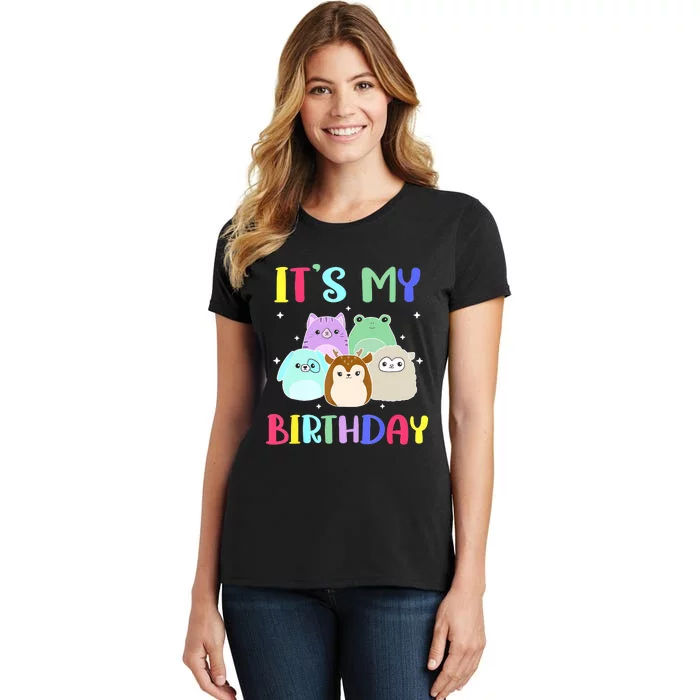 Happy Birthday Girl Squish Squad Mallow Cute Women's T-Shirt