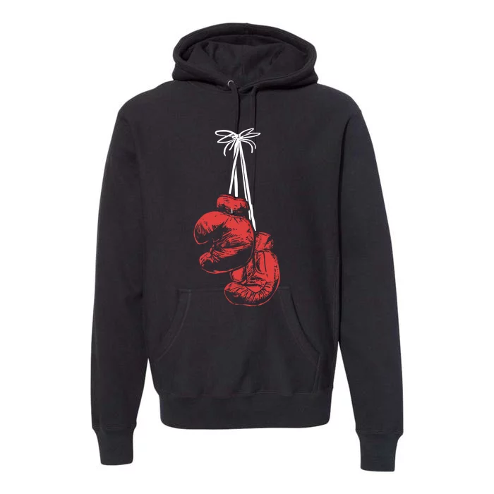 Hanging Boxing Gloves Boxer Boxing Gift Premium Hoodie