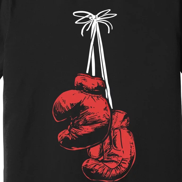 Hanging Boxing Gloves Boxer Boxing Gift Premium T-Shirt