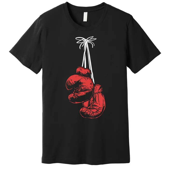 Hanging Boxing Gloves Boxer Boxing Gift Premium T-Shirt