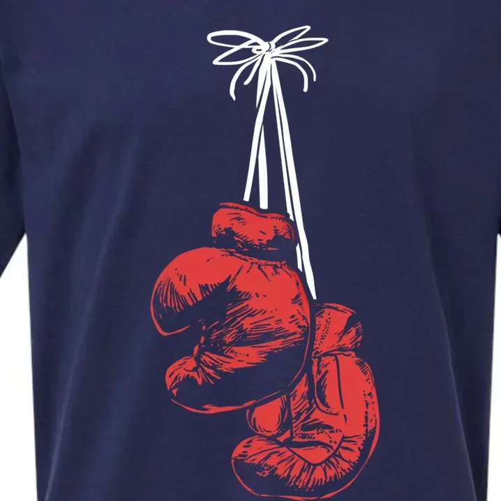 Hanging Boxing Gloves Boxer Boxing Gift Sueded Cloud Jersey T-Shirt