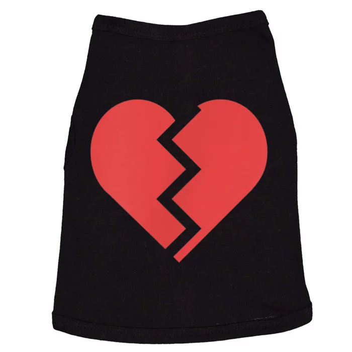 Heartbreak Broken Heart Graphic Print Chic Stylish Fashion Doggie Tank