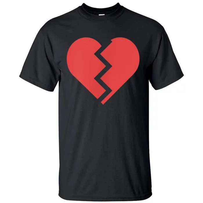 Heartbreak Broken Heart Graphic Print Chic Stylish Fashion Tall T-Shirt