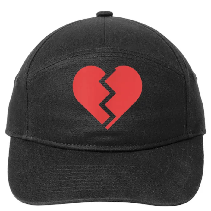 Heartbreak Broken Heart Graphic Print Chic Stylish Fashion 7-Panel Snapback Hat