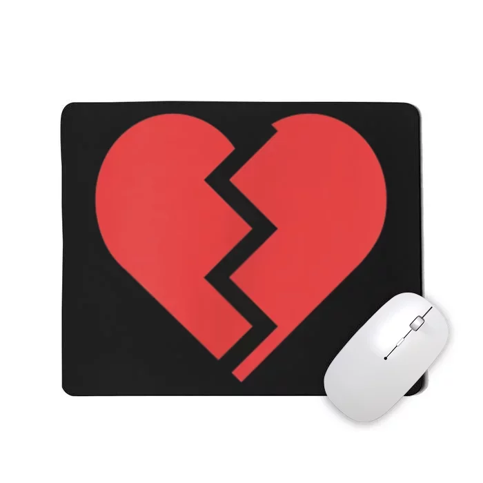 Heartbreak Broken Heart Graphic Print Chic Stylish Fashion Mousepad