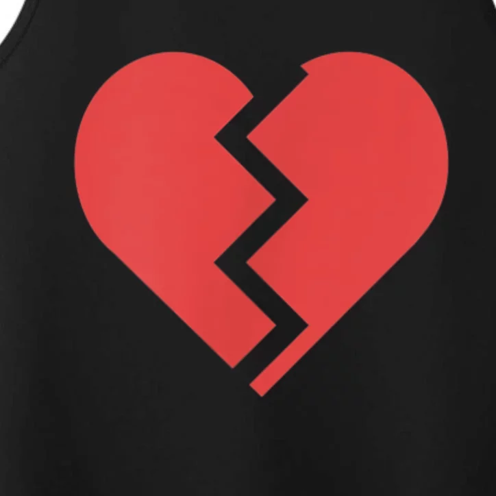 Heartbreak Broken Heart Graphic Print Chic Stylish Fashion Performance Tank