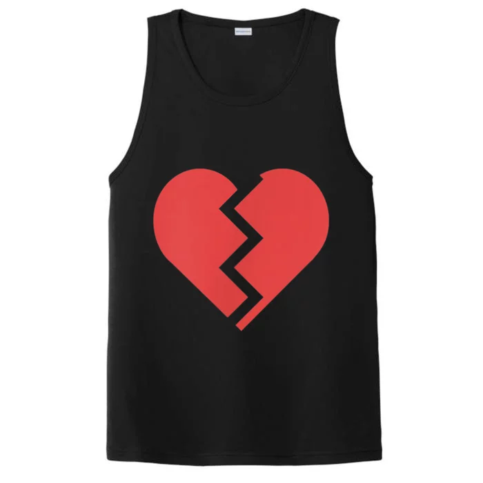 Heartbreak Broken Heart Graphic Print Chic Stylish Fashion Performance Tank