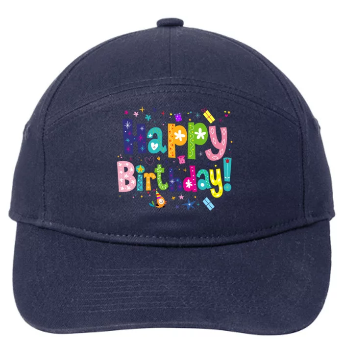 Happy Birthday 7-Panel Snapback Hat