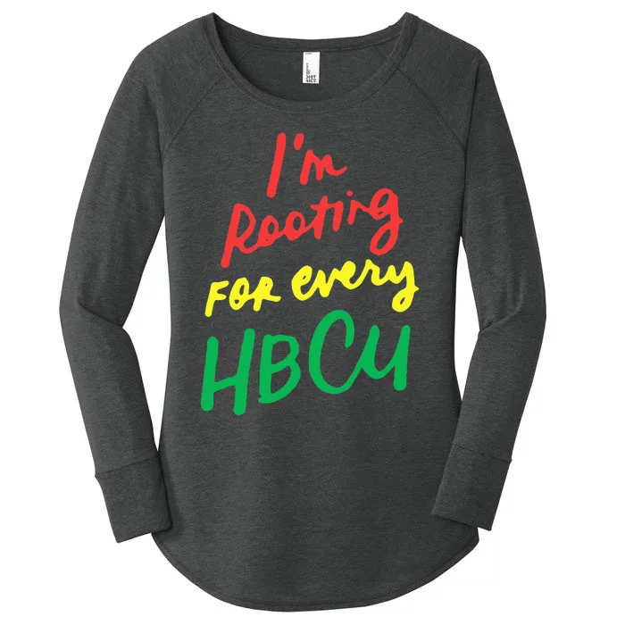 HBCU Black History Month Im Rooting For Every HBCU Women's Perfect Tri Tunic Long Sleeve Shirt