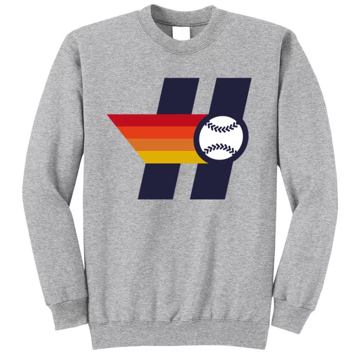 Houston Baseball H Retro Vintage Tall Sweatshirt