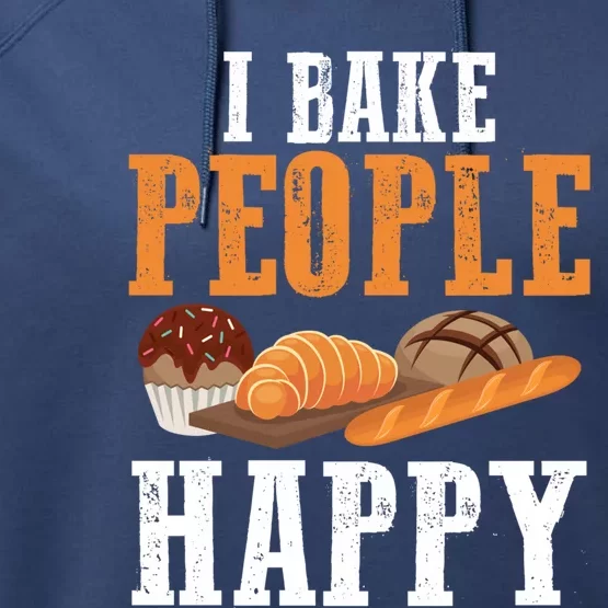 Happy Baking Humor Baker Gift Performance Fleece Hoodie