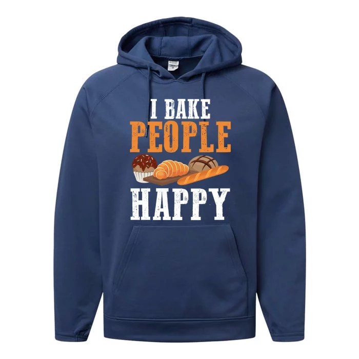 Happy Baking Humor Baker Gift Performance Fleece Hoodie