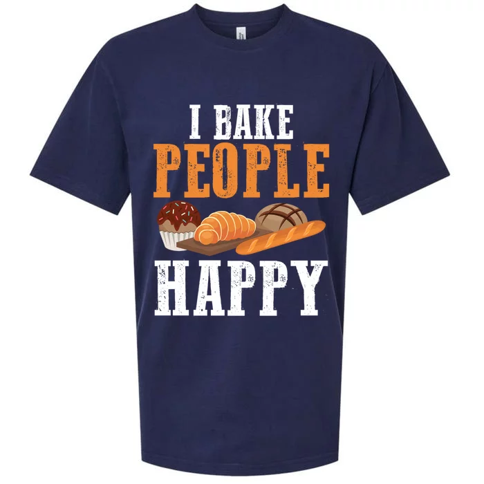 Happy Baking Humor Baker Gift Sueded Cloud Jersey T-Shirt