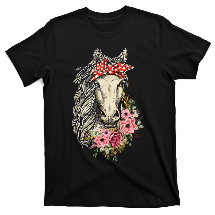 Horse Bandana Horses Animal Horseman Horseback Equestrian T-Shirt