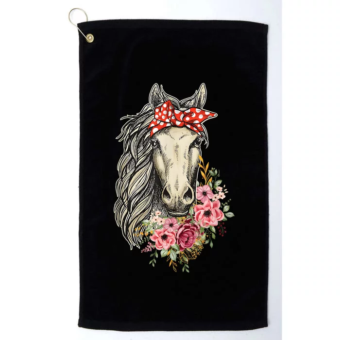 Horse Bandana Horses Animal Horseman Horseback Equestrian Platinum Collection Golf Towel