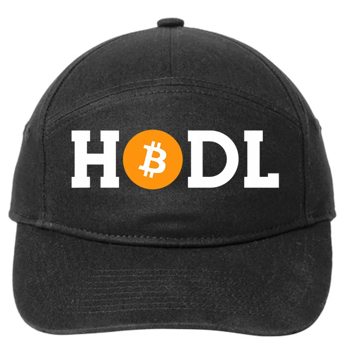 Hodl Bitcoin Hodl Hold Btc Coin Crypto Trader Freedom Gift 7-Panel Snapback Hat