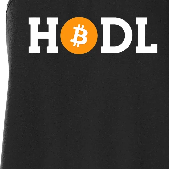 Hodl Bitcoin Hodl Hold Btc Coin Crypto Trader Freedom Gift Women's Racerback Tank