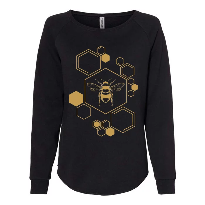 Honey Bee Hive Honeycomb Beekeeping Beekeeper Gift Womens California Wash Sweatshirt