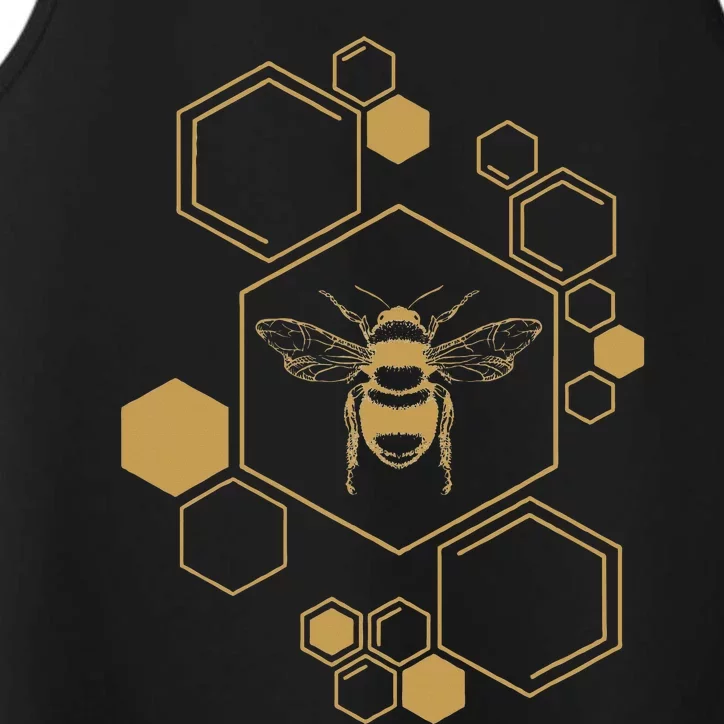 Honey Bee Hive Honeycomb Beekeeping Beekeeper Gift Performance Tank