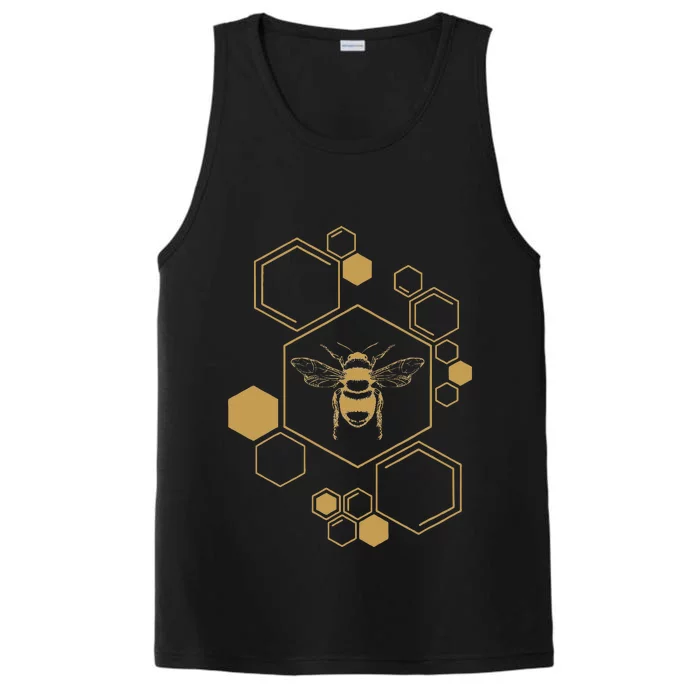 Honey Bee Hive Honeycomb Beekeeping Beekeeper Gift Performance Tank