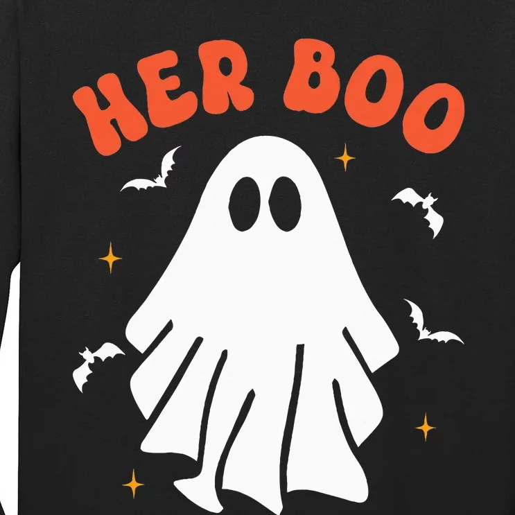 Her Boo & His Boo Funny Matching Halloween Pajama Couples Tall Long Sleeve T-Shirt