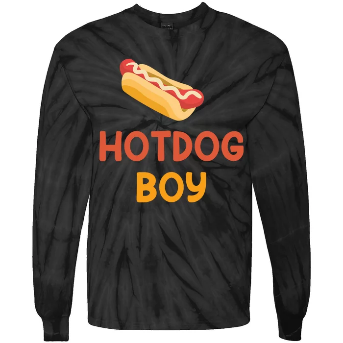 Hotdog Boy Hotdog Lover Gift Tie-Dye Long Sleeve Shirt