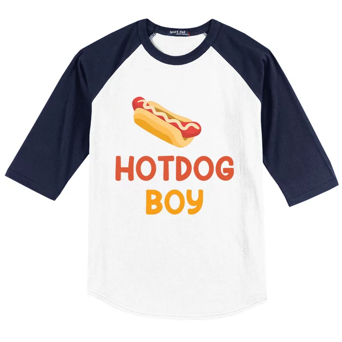 Hotdog Boy Hotdog Lover Gift Baseball Sleeve Shirt