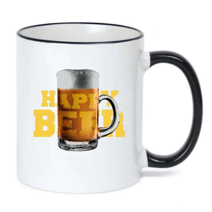 Happy Beer Black Color Changing Mug