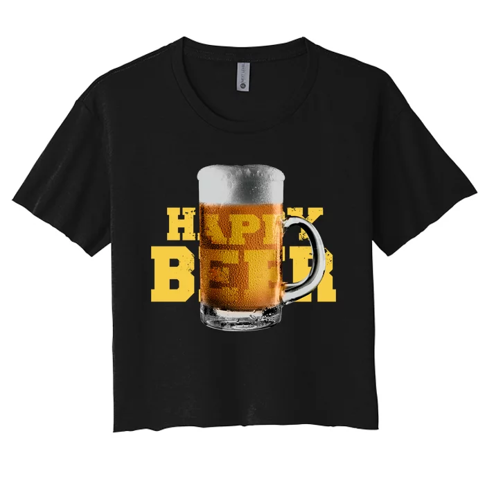 Happy Beer Women's Crop Top Tee