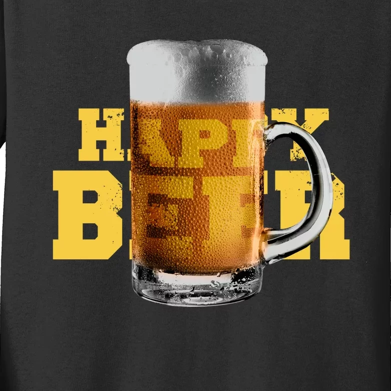 Happy Beer Kids Long Sleeve Shirt