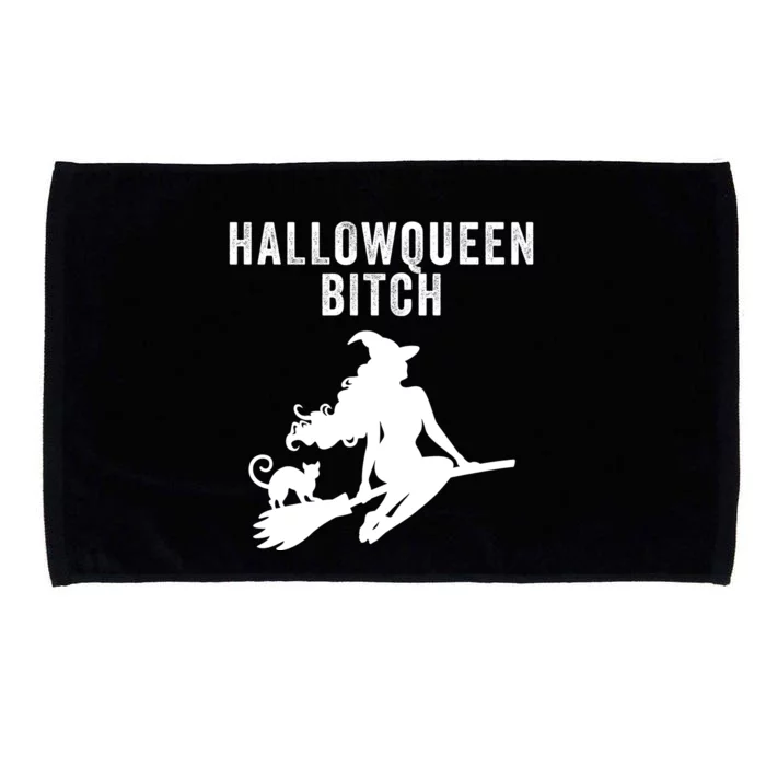 HallowQueen Bitch Halloween Costume Party Witch Spooky Bitch Funny Halloween Microfiber Hand Towel