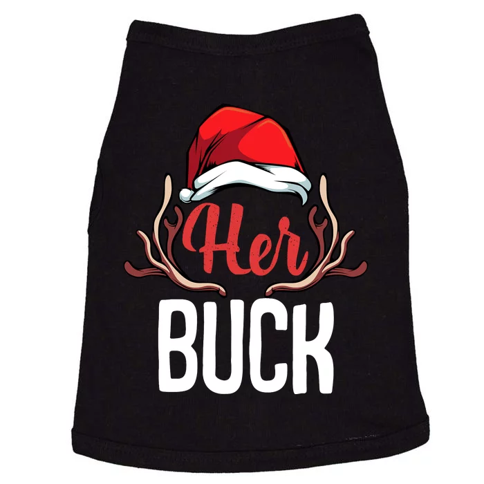 Her Buck His Doe Couples Matching Merry Christmas Doggie Tank