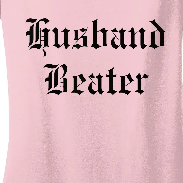 Husband Beater Women's V-Neck T-Shirt