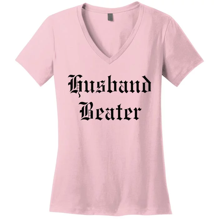 Husband Beater Women's V-Neck T-Shirt