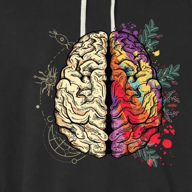 Human Brain Garment-Dyed Fleece Hoodie