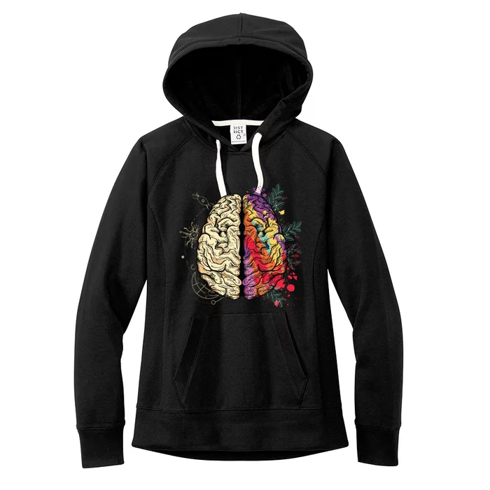 Human Brain Women's Fleece Hoodie