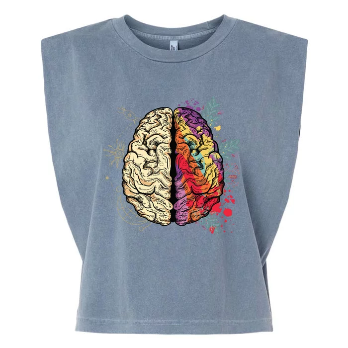 Human Brain Garment-Dyed Women's Muscle Tee