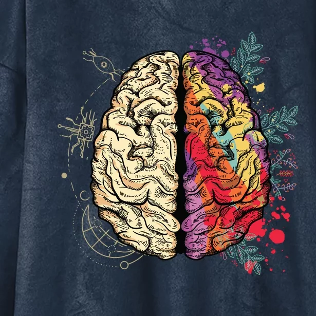 Human Brain Hooded Wearable Blanket