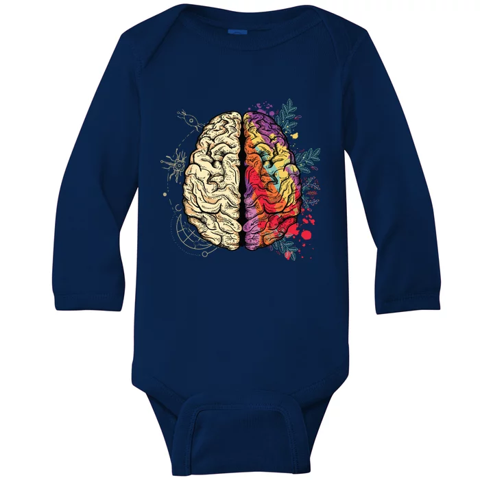 Human Brain Baby Long Sleeve Bodysuit