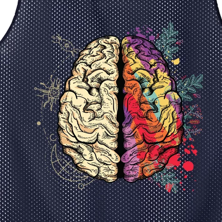 Human Brain Mesh Reversible Basketball Jersey Tank