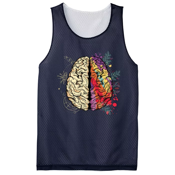 Human Brain Mesh Reversible Basketball Jersey Tank