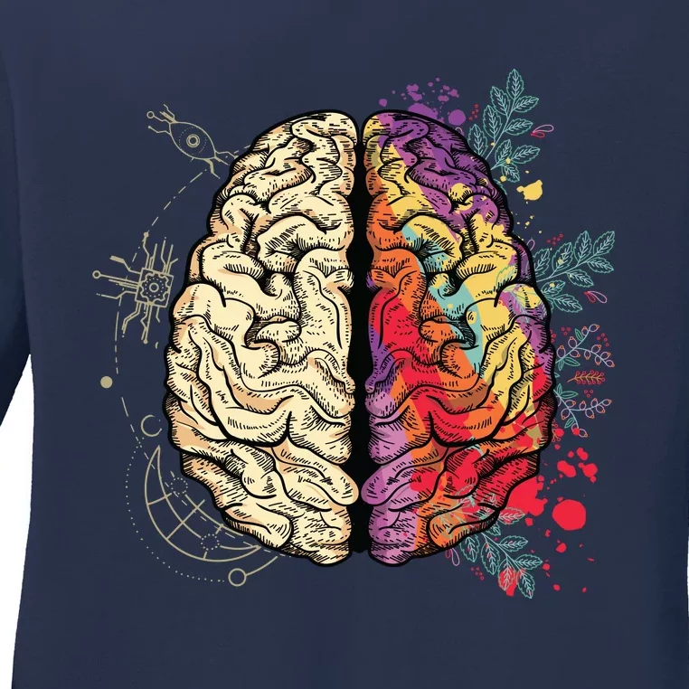 Human Brain Ladies Long Sleeve Shirt