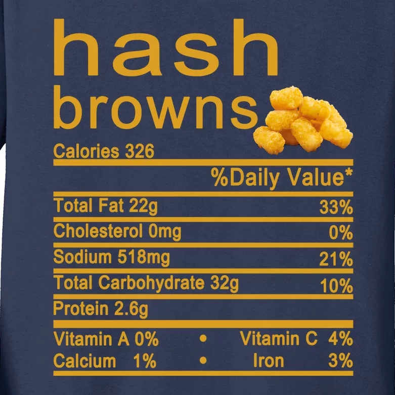 Hash Browns Kids Long Sleeve Shirt