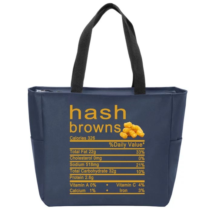 Hash Browns Zip Tote Bag