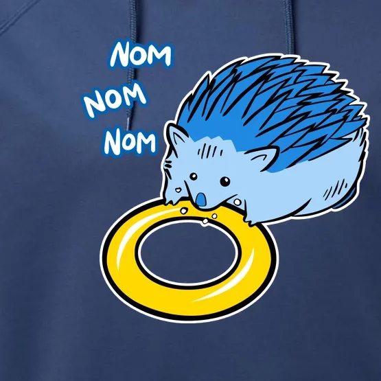 Hungry Blue Hedgehog Performance Fleece Hoodie